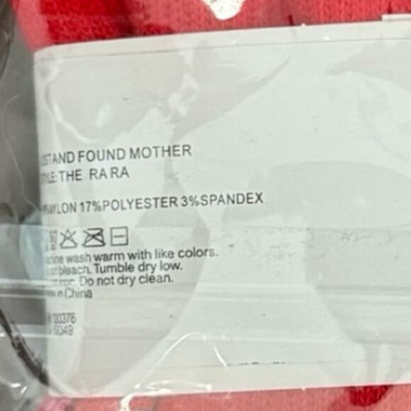 Mother Lost and Found The Rara Red Blue Pink Long Tube High Calf Socks NEW Tags - Picture 6 of 6